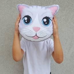 Small Pillow Cat Animal Theme For Kids Birthday Gift Kid Room Decor Nursery Cushion - thumbnail 1