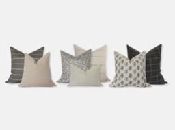 Sectional Pillow Set, Neutral Cover Combo For Couch, Blush Cream Brown Throw Pillows -- Millie - thumbnail 1