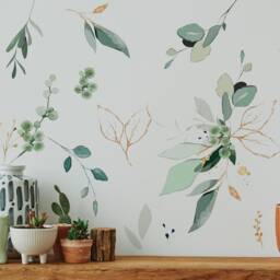 Tropical Jungle Leaf Wall Decals Peel & Stick Nursery Decor - thumbnail 2