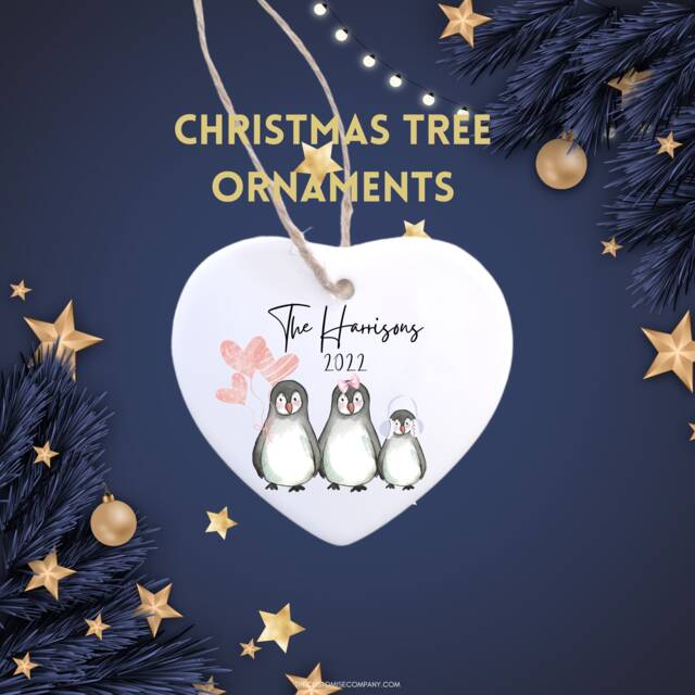 Personalised Family Christmas Bauble, Tree Decorations, Ceramic Ornament, Gift, Family Gifts - image 1