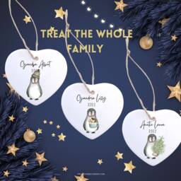 Personalised Family Christmas Bauble, Tree Decorations, Ceramic Ornament, Gift, Family Gifts - thumbnail 3