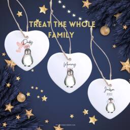 Personalised Family Christmas Bauble, Tree Decorations, Ceramic Ornament, Gift, Family Gifts - thumbnail 2