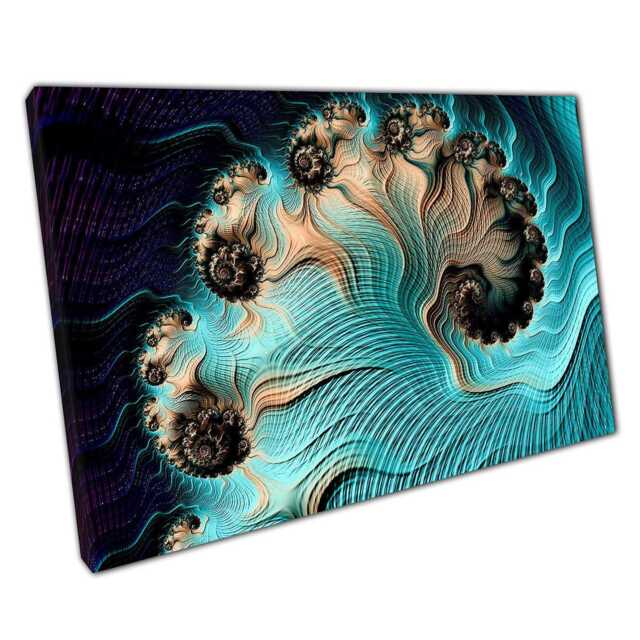 Abstract Psychedelic Spiral Canvas Wall Art Print Vibrant Home & Office Decor, Modern 3D Design - image 1