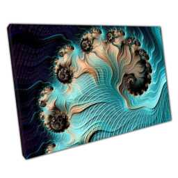 Abstract Psychedelic Spiral Canvas Wall Art Print Vibrant Home & Office Decor, Modern 3D Design - thumbnail 1
