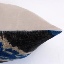 16x24 Ikat Velvet Pillow Cover, Handmade Cushion, Decorative Throw Pillow, Boho Cushion Turkish Home Decor - thumbnail 2