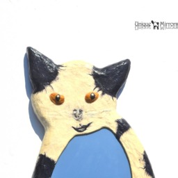 Black & White Cat Mirror, Decorative Wall Children Room Decor, Cute White Cat, Tuxedo Mirror Cat Shaped, Black & - thumbnail 2