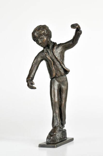 Boy Balancing Bronze Sculpture - image 1
