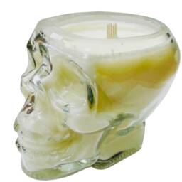 Skull Candle Jar - Soy Gothic Decor Halloween Glass Spooky Home Pick Your Scent Crime Junkie - thumbnail 2