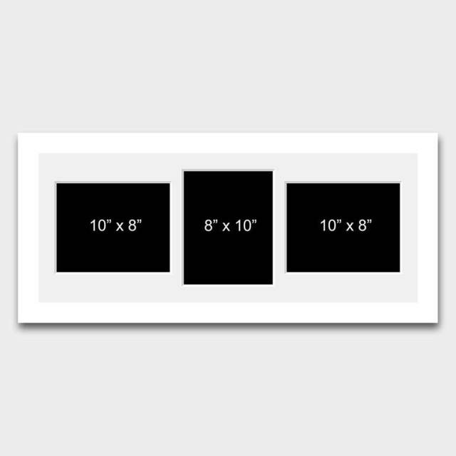 "Multi Photo Picture Frame - Holds 2 Landscape & 1 Portrait 8""x10" - image 1