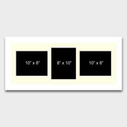 "Multi Photo Picture Frame - Holds 2 Landscape & 1 Portrait 8""x10" - thumbnail 2