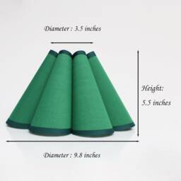 Duzy Handmade Dark Green Ins High Quality Fabric & Acrylic Pleated Decoration Creative Lamp Shade-18#, Custom Made, 4 Size To Choose From - thumbnail 2