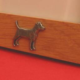 "Patterdale Terrier Portrait Real Oak Picture Frame 6"" X 4" - thumbnail 2