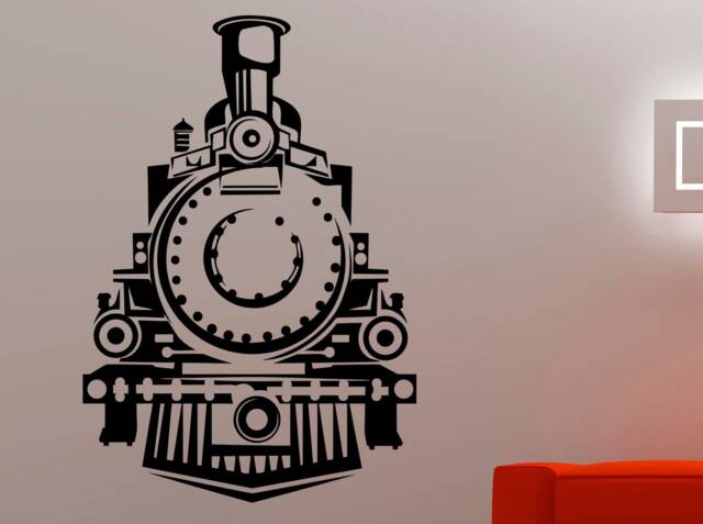 Train Wall Decal Vinyl Sticker Decals Railroad Decor Living Room Bedroom Art Murals Nursery Poster Railway Sign 7Traz - image 1