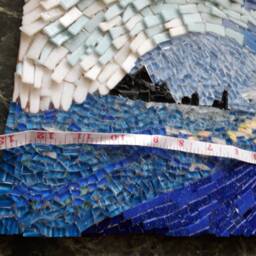 Glass Mosaic Wall Art Ocean Waves Landscape - thumbnail 2