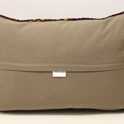 Turkish Kilim Lumbar Pillow Cover, Wool & Cotton - 16x24 Inch - thumbnail 4