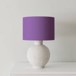 Velvet Lampshade - Amethyst With White Lining, Handmade Lampshades, Table Lamp Shade, Purple Lampshade - thumbnail 2