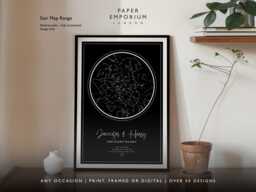 Custom Star Constellation Print For Any Occasion - Made To Order Framed & Digital Options Availiable - thumbnail 1