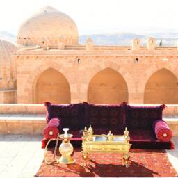Afghan Bukhara Oriental Seating - Majlis Toshak Silky Velvet Indoor/Outdoor Hookah Lounge Home 6Pcs - thumbnail 3