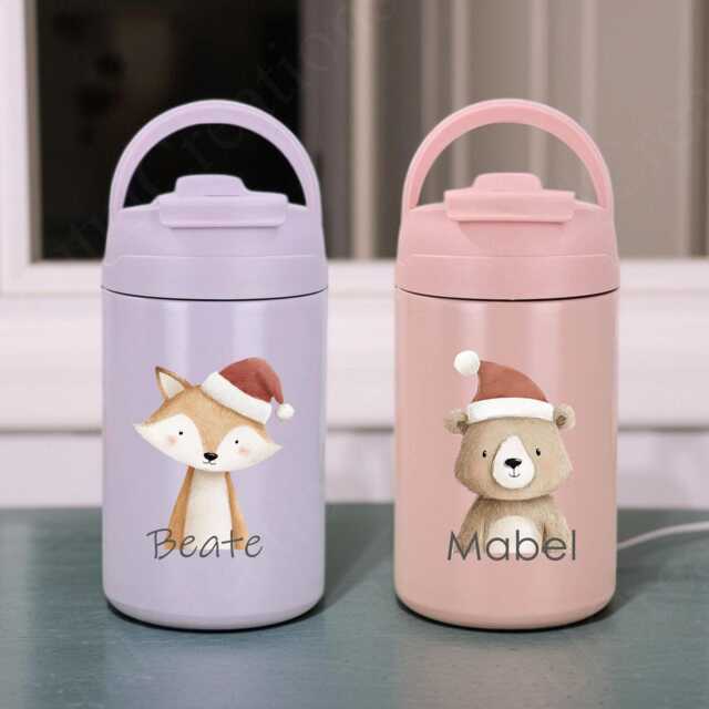 Personalized Christmas Animal Cup, Children's Cute Kids Holiday Cup Gift, Eve Box Fillers - image 1