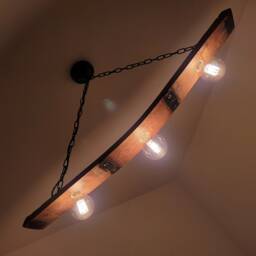 Reclaimed Scotch Whisky Barrel Chandelier Rustic Farmhouse Light Fixture - thumbnail 3