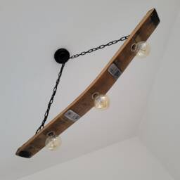 Reclaimed Scotch Whisky Barrel Chandelier Rustic Farmhouse Light Fixture - thumbnail 2