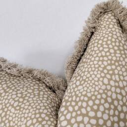 Cotton Square Scatter Cushion Cover Brush Fringe Throw - thumbnail 2