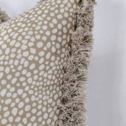 Cotton Square Scatter Cushion Cover Brush Fringe Throw - thumbnail 4