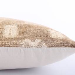 Handmade Turkish Kilim Pillow Embroidered Wool Cushion Cover - 18''x18'' - thumbnail 4