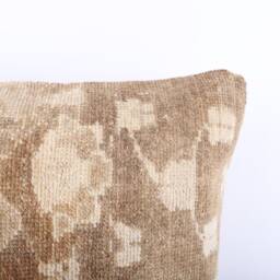 Handmade Turkish Kilim Pillow Embroidered Wool Cushion Cover - 18''x18'' - thumbnail 3