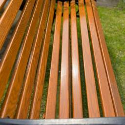 Cast Iron & Mahogany Garden Bench Furniture - thumbnail 4