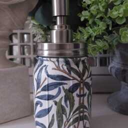 Beautiful Decoupaged William Morris Inspired Glass Mason Jar Soap Dispenser.other Designs Available.hand Decorated - thumbnail 3