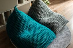 Bean Bag Chair Adult, Green Floor Cushion, Reading Chair, Lounge Available in 15 Sizes & 19 Colors, Unfilled - Cover+Inside Case