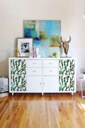 Decals For Stickers Ikea Kallax/Expedit, Green Cactus Decals, Boho Style, Tropical, Exotic, Stickers, Furniture, Peel & Stick #5Ka - thumbnail 1