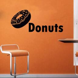 Donut Wall Decal Removable Vinyl Sticker T997 - thumbnail 1