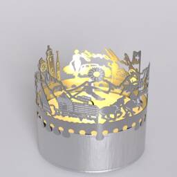 st. Moritz Skyline Candle Attachment - Swiss Shadow Play Souvenir - thumbnail 4