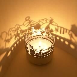 st. Moritz Skyline Candle Attachment - Swiss Shadow Play Souvenir - thumbnail 2