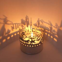 st. Moritz Skyline Candle Attachment - Swiss Shadow Play Souvenir