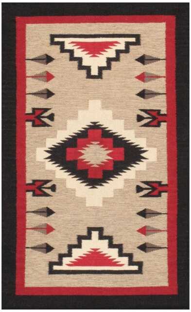 Custom Southwest Wool Rug Handwoven Kilim, Tribal Geometric Decor - image 1