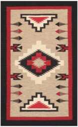 Custom Southwest Wool Rug Handwoven Kilim, Tribal Geometric Decor - thumbnail 1