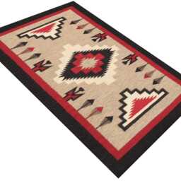 Custom Southwest Wool Rug Handwoven Kilim, Tribal Geometric Decor - thumbnail 4