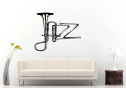 Jazz Sax Saxophone Instrument Tool Band Musical Genre Wall Decal Vinyl Sticker Mural Room Decor L1155 - thumbnail 1
