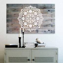 Atma Mandala Stencil For Wall - Mandala Wall Stencil Large For Painting On Wood Better Than Decal