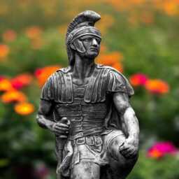 Concrete Medieval Soldier Statue Stone Warrior Figurine Knight With Sword Sculpture Outdoor Garden Decor Historical Yard Ornament Hero Gift - thumbnail 3