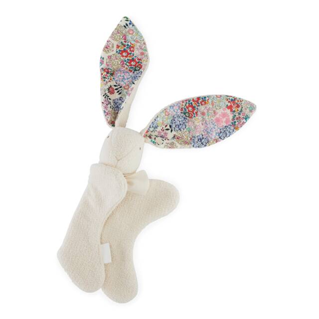 "Heirloom Bunny Lovey - Personalized Gift Organic Cotton + Liberty Of London ""Patchwork Stories " - image 1