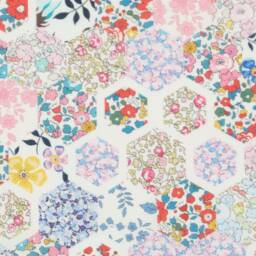 "Heirloom Bunny Lovey - Personalized Gift Organic Cotton + Liberty Of London ""Patchwork Stories " - thumbnail 4