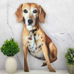 Customized Dog Wall Clock, Personalized Photo Pet Memorial Gift For Owner D??cor Clock, Memorial, Pet Remembrance - thumbnail 1