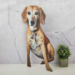 Customized Dog Wall Clock, Personalized Photo Pet Memorial Gift For Owner D??cor Clock, Memorial, Pet Remembrance - thumbnail 3