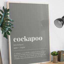 Cockapoo Definition Print - Customisable Dog Illustration Wall Art Minimalist Home Office Decor - thumbnail 3