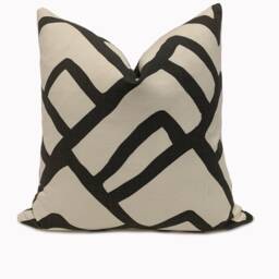 Schumacher Zimba Charcoal Exuberant Prints Collection Cushion Cover Pillow Double Sided - thumbnail 2