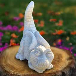 Gothic Dragon Statue Concrete Figurine Cement Wildlife Decoration Handmade Dragon Lover Gift Gsrden Snd Home Ornament Yard Art - thumbnail 2